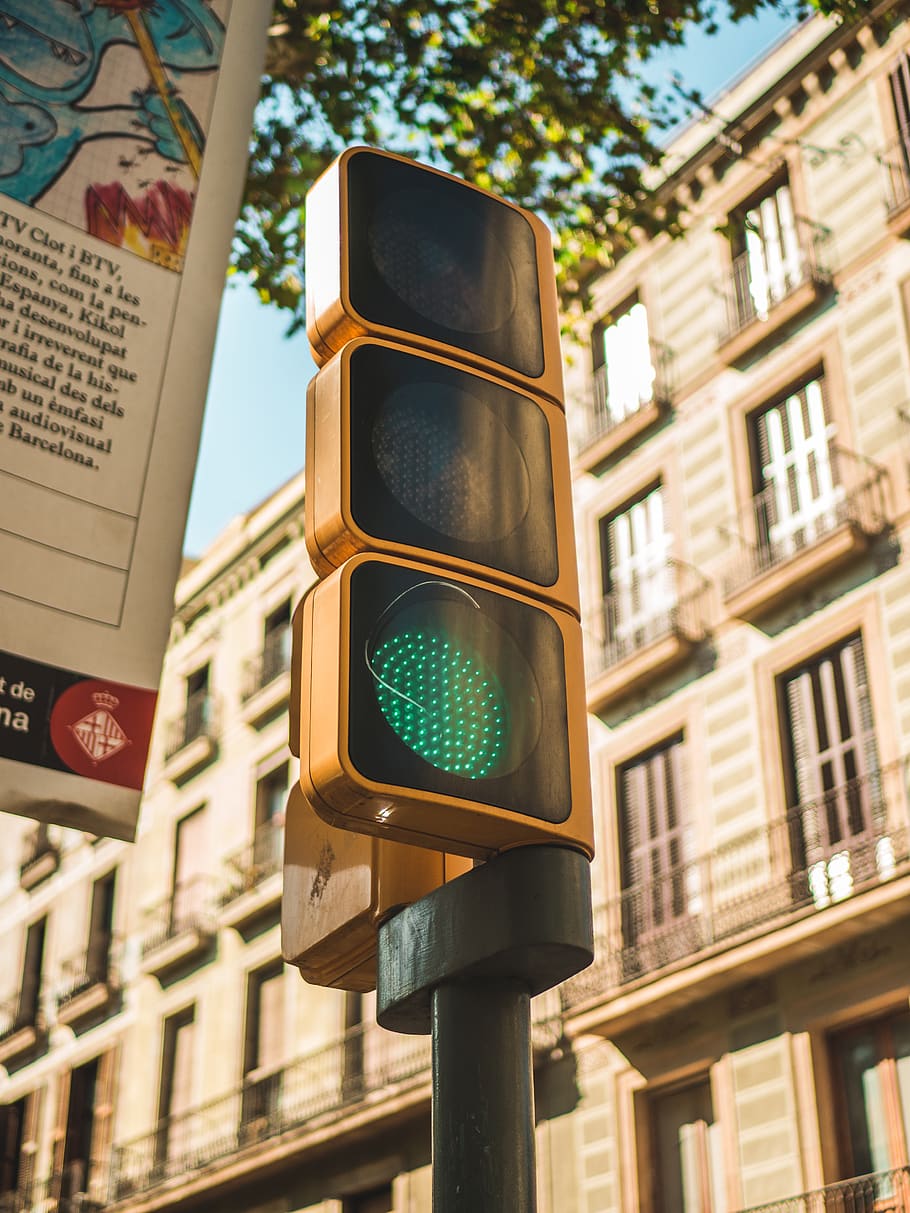traffic light displaying green light, green traffic light, lights HD wallpaper