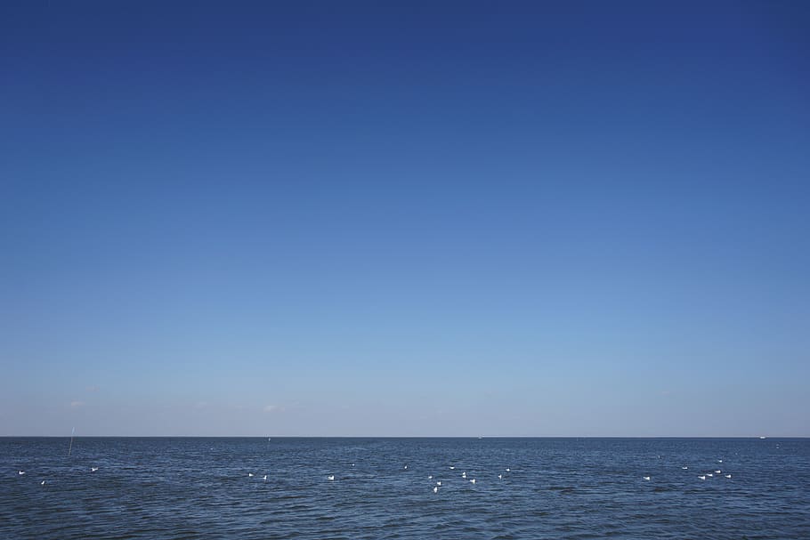 china, inner mongolia, sea, water, sky, horizon, horizon over water HD wallpaper