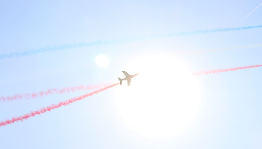 plane on sky during daytime, air vehicle, airplane, flying, on the move HD wallpaper