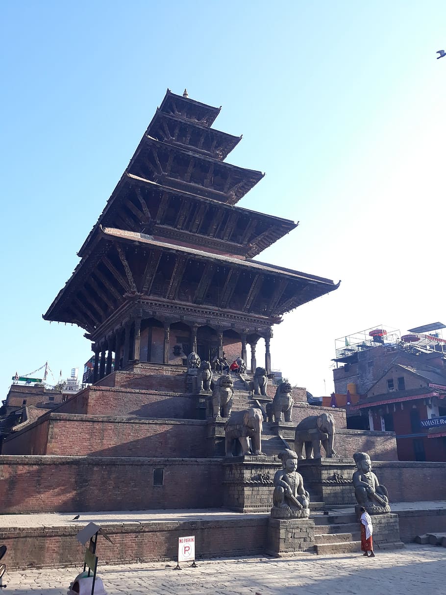 Nyatapola Temple is located at Bhaktapur, Nepal, khwopa, bhadgaon, HD wallpaper