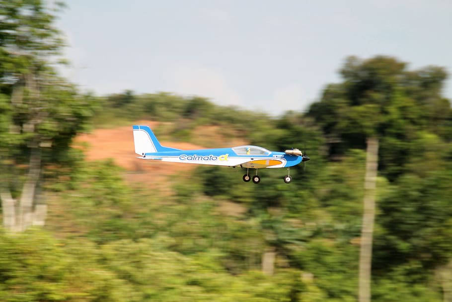 remote, controlled, airplane, passing, fly, midair, rcplanes HD wallpaper