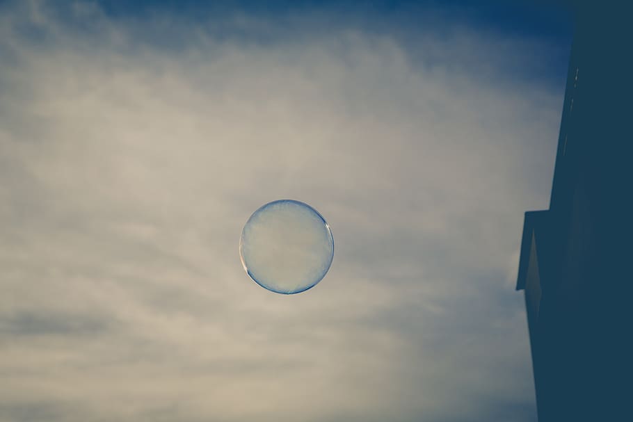 Water Bubble on Air during Daytime, cloudy, sky, cloud - sky HD wallpaper