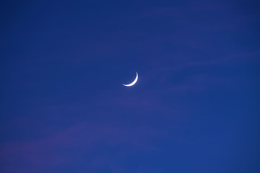half moon wallpaper, nature, outdoors, astronomy, night, space HD wallpaper
