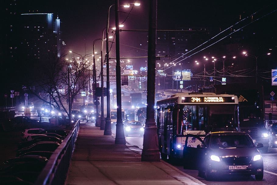 russia, moscow, urban, neon, lights, aesthetic, pale, colors