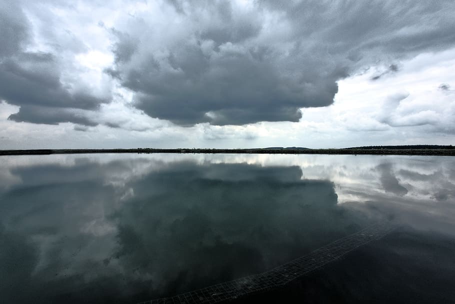 clouds, water, sky, drama, reflection, cloud - sky, nature HD wallpaper