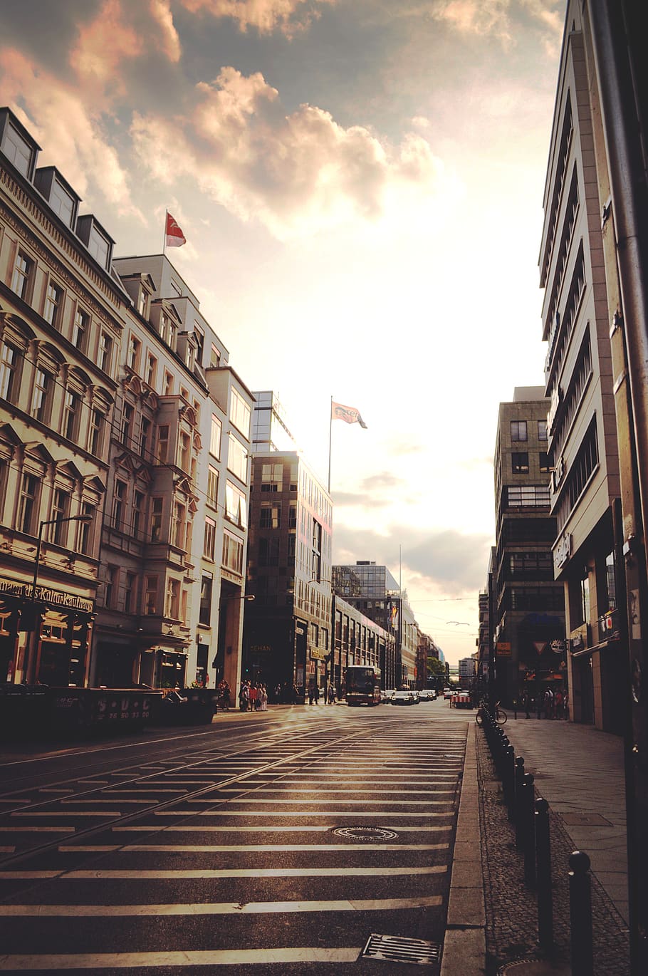 germany, berlin, streets, style, city, sun, architecture, sunset HD wallpaper