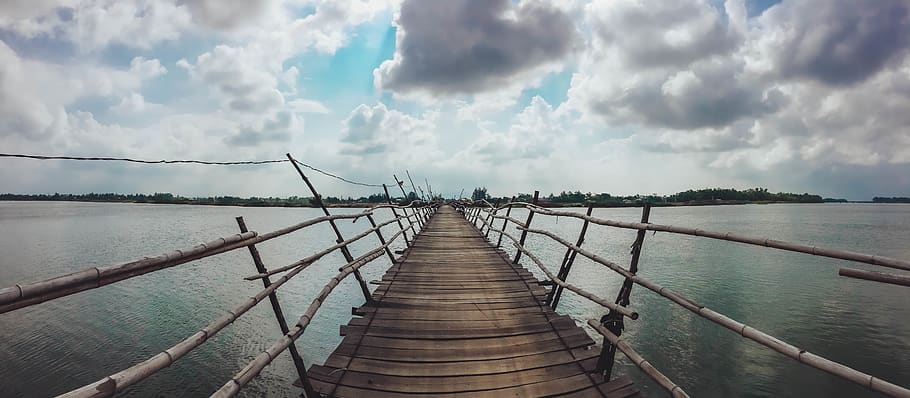 vietnam, hue, through, river, water, bridge, travel, wood, discover