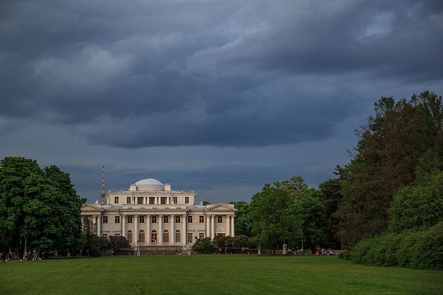 sky, clouds, drama, landscape, atmosphere, weather, building exterior HD wallpaper