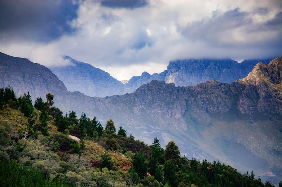 mountain, sky, landscape, nature, mountains, clouds, outdoor HD wallpaper
