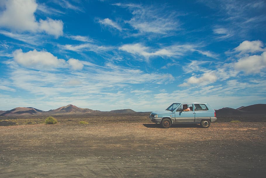 car, oldtimer, driver, sunshine, vulcanic, vulcano, lovely weather HD wallpaper