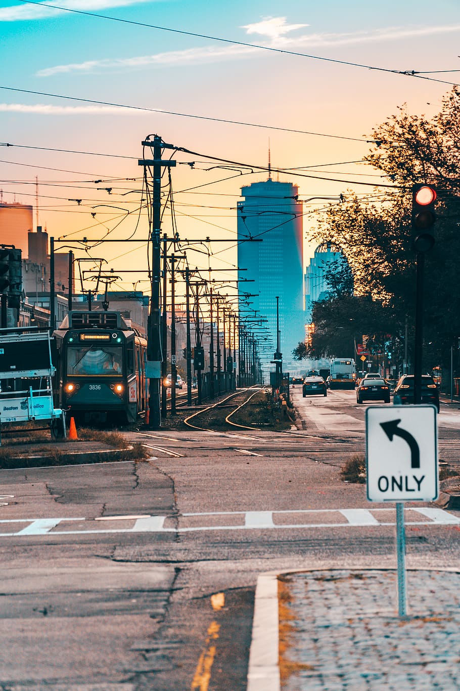 gray tram during daytime, transportation, vehicle, train, boston HD wallpaper