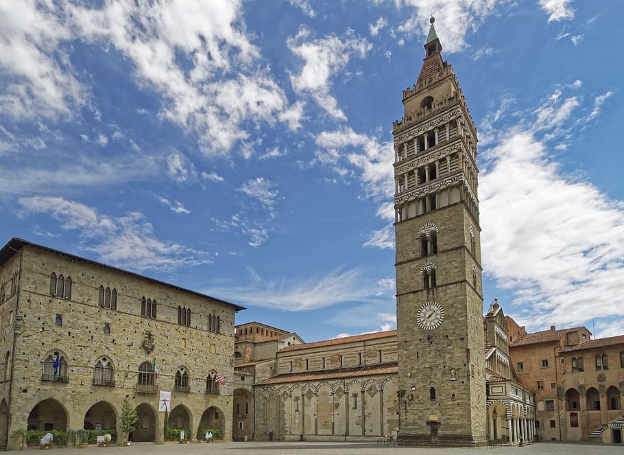 italy, tuscany, pistoia, piazza del duomo, cathedral of san zeno, HD wallpaper