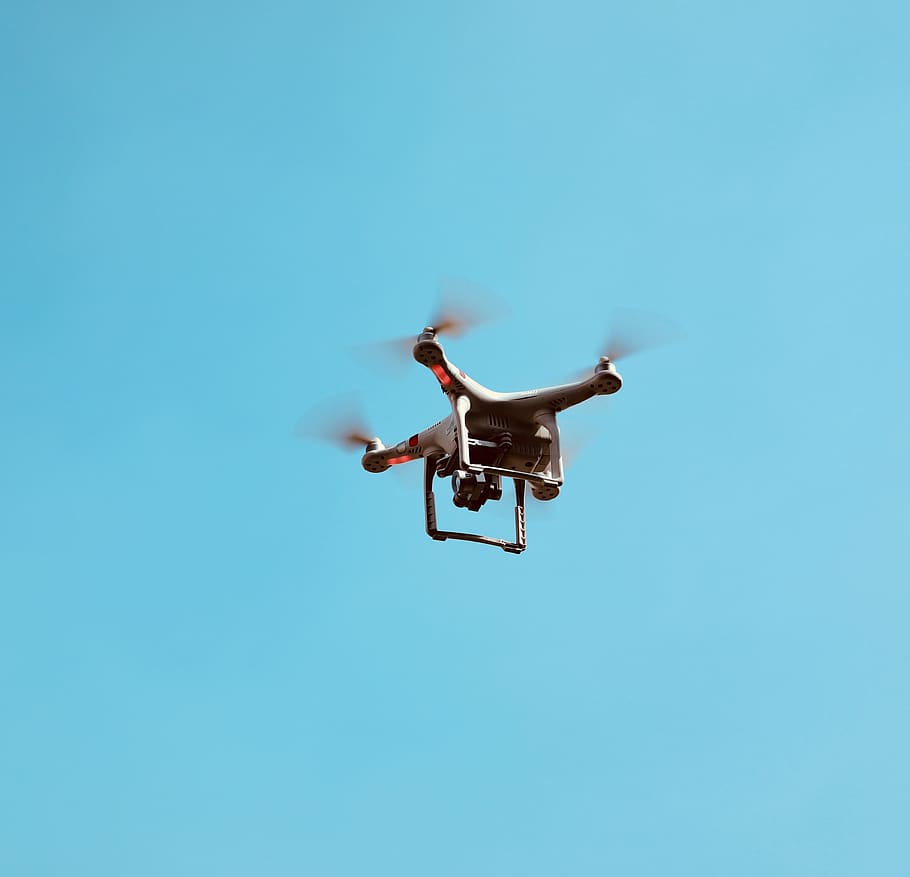 white quadcopter drone in flight, flying, bird, animal, nigeria HD wallpaper