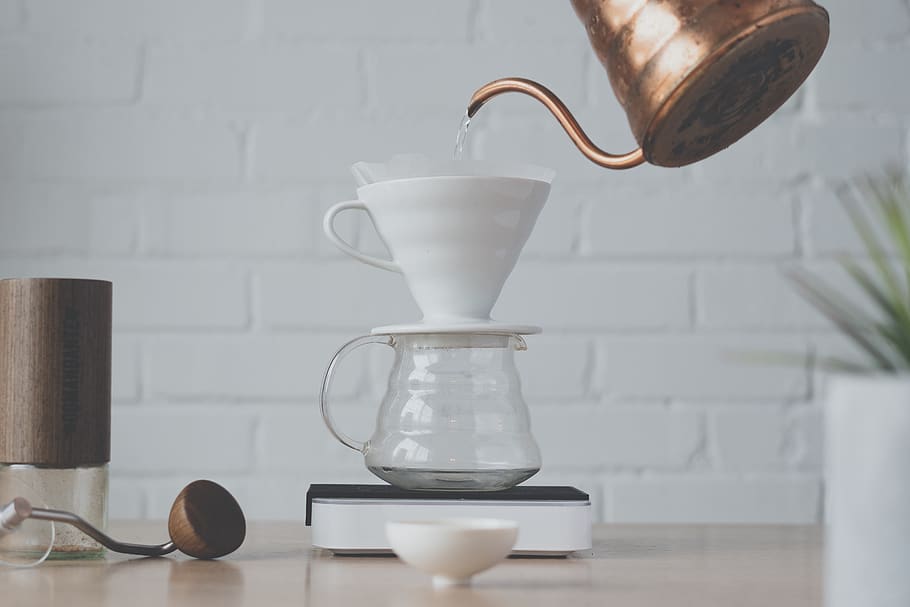 clear glass pitcher, indoors, coffee, cup, drink, coffee - drink HD wallpaper