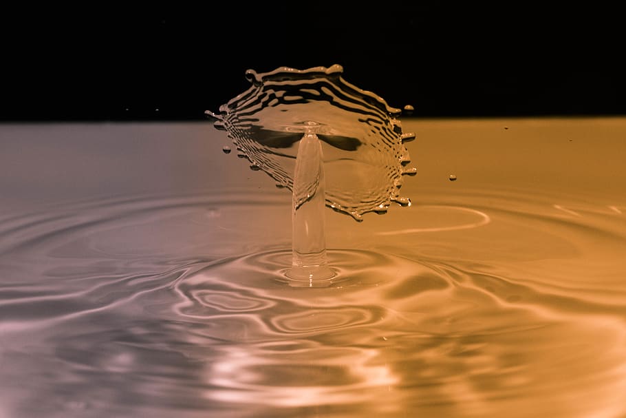 tat, water, drip, orange, motion, splashing, waterfront, rippled, HD wallpaper