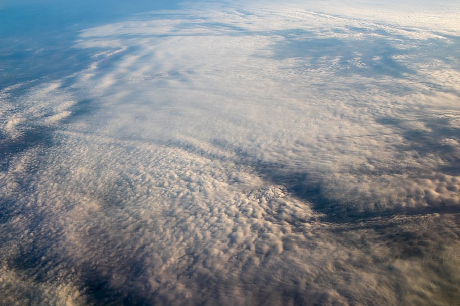 clouds, amsterdam, flight, cloud - sky, nature, aerial view HD wallpaper