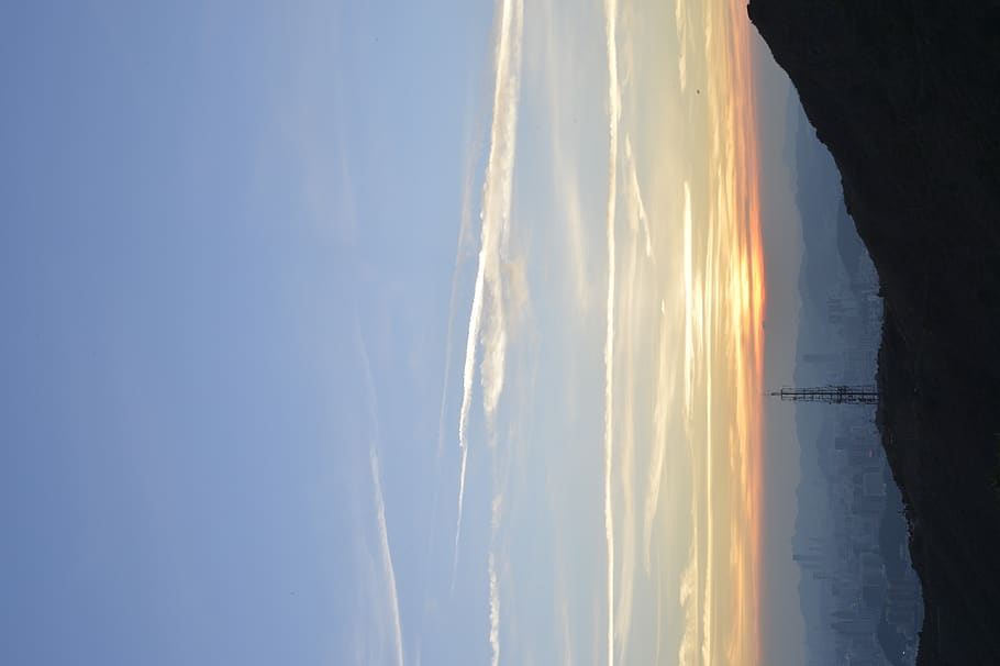 tower, sky, sunset, beauty in nature, scenics - nature, no people HD wallpaper