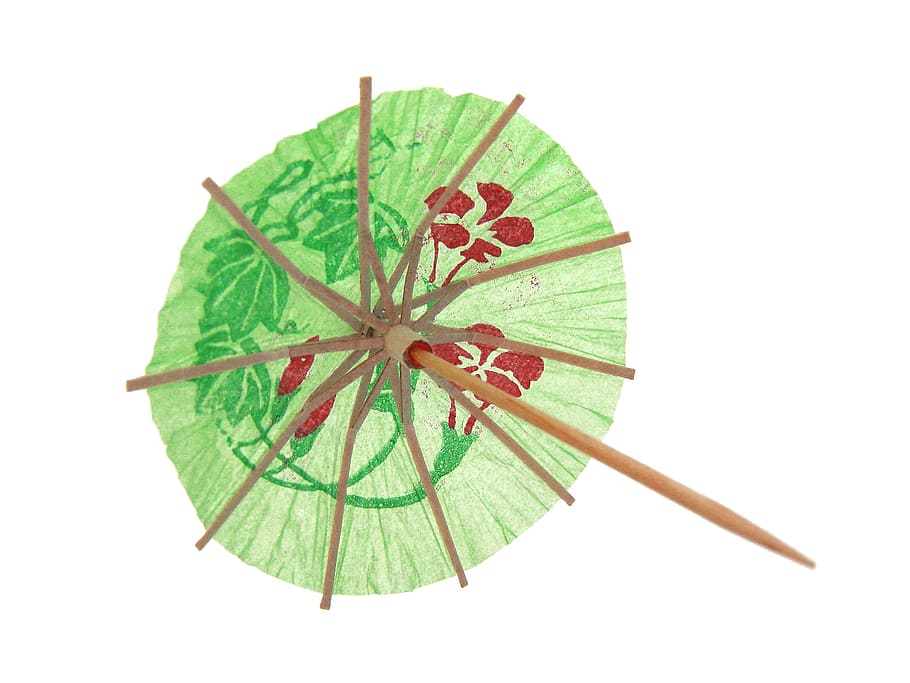 coctail, umbrella, isolated, stick, tropical, white, beverage HD wallpaper