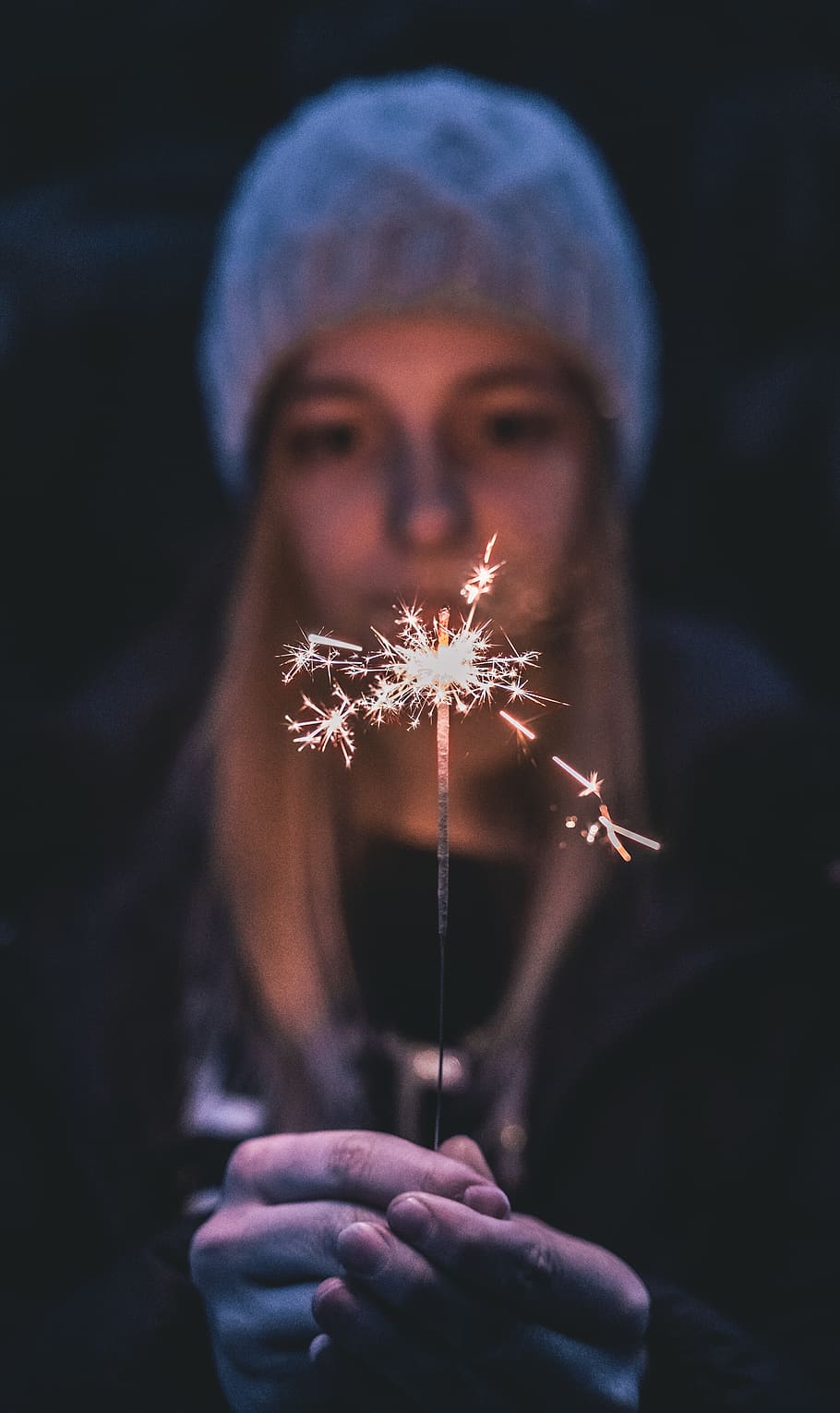 woman holding firecracker, sparkler, one person, front view, real people HD wallpaper
