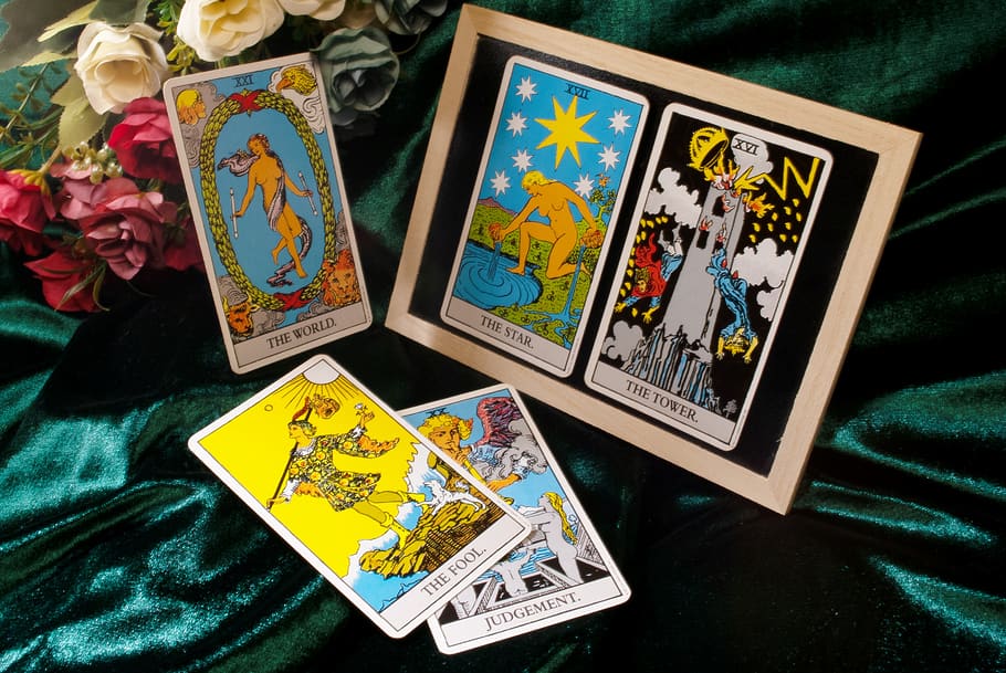 tarot, card, oracre, star, spiritual, fortune-telling, magic, HD wallpaper