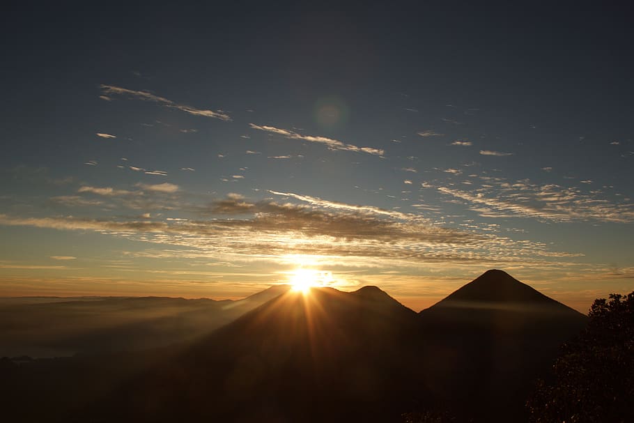 HD wallpaper: guatemala, sky, sunset, scenics - nature, beauty in