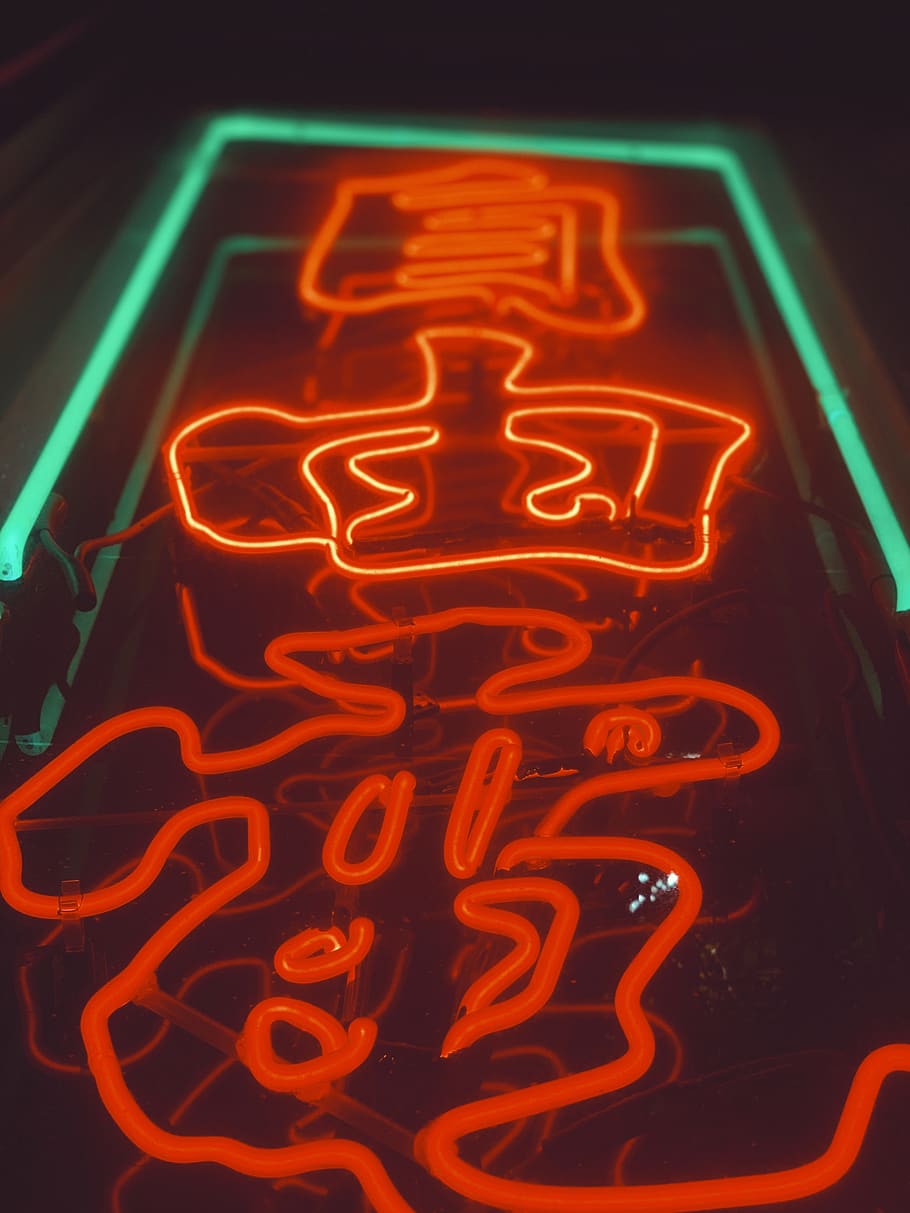 lighted neon signage, 803 franklin st, united states, oakland HD wallpaper