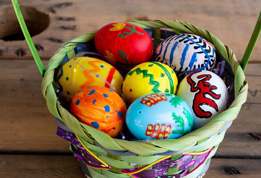 eggs, easter, easter eggs, holiday, april, painted, yellow HD wallpaper