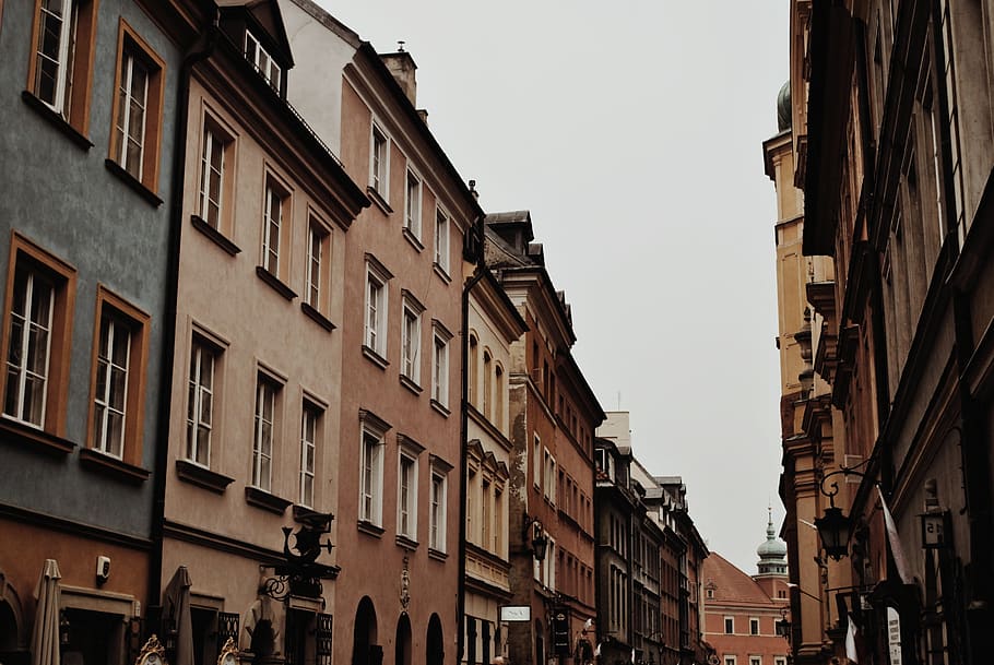 houses during daytime, build, miasto, stare, building, poland HD wallpaper