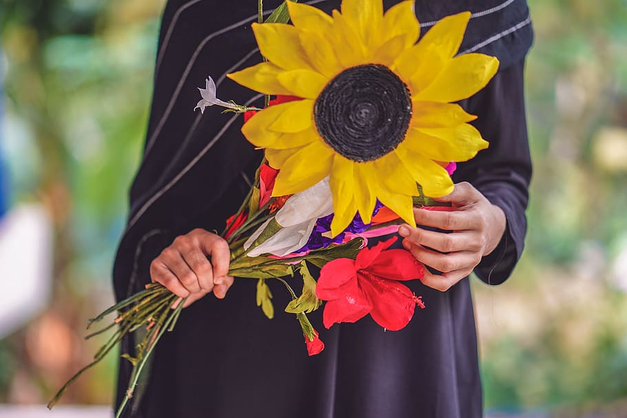 wedding, wedding ring, bride, flower, women, one woman only HD wallpaper