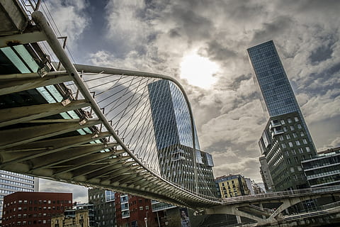 bilbao, spain, architecture, sky, building, urban, modern, skyscraper HD wallpaper