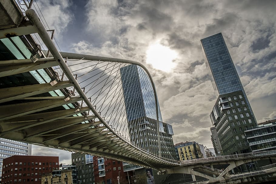 bilbao, spain, architecture, sky, building, urban, modern, skyscraper HD wallpaper