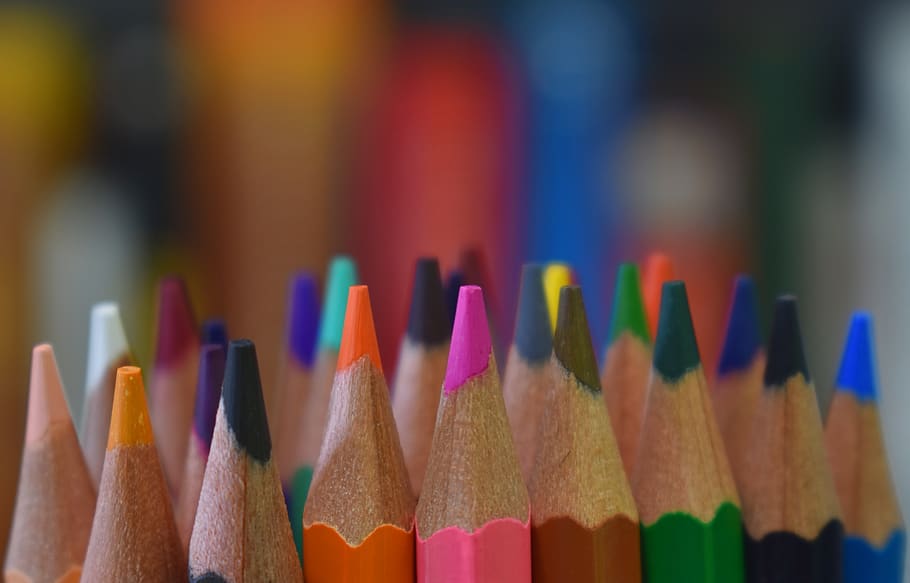 color, creativity, colored pencils, multi colored, choice, variation HD wallpaper