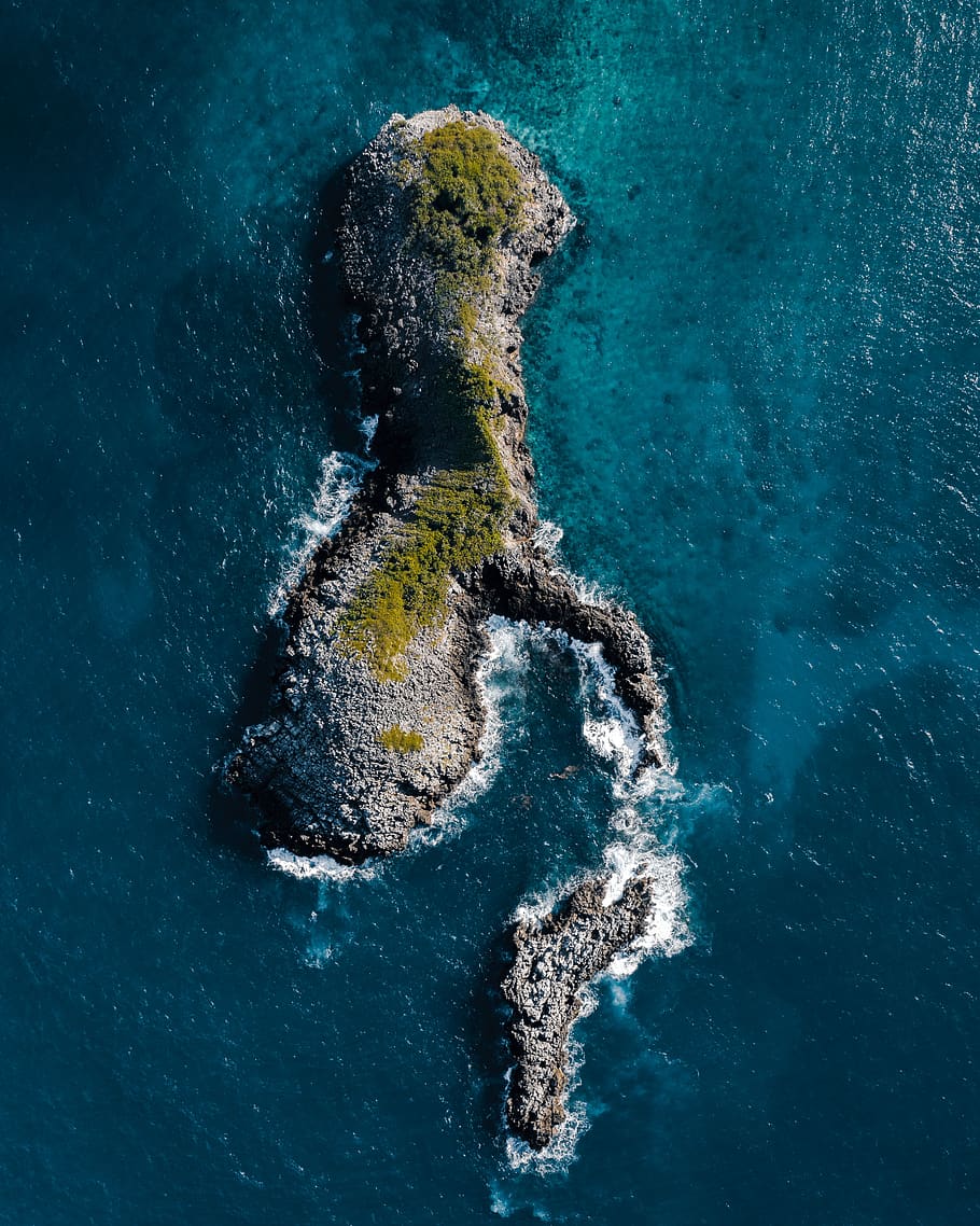 green island view, water, sea, underwater, nature, no people HD wallpaper