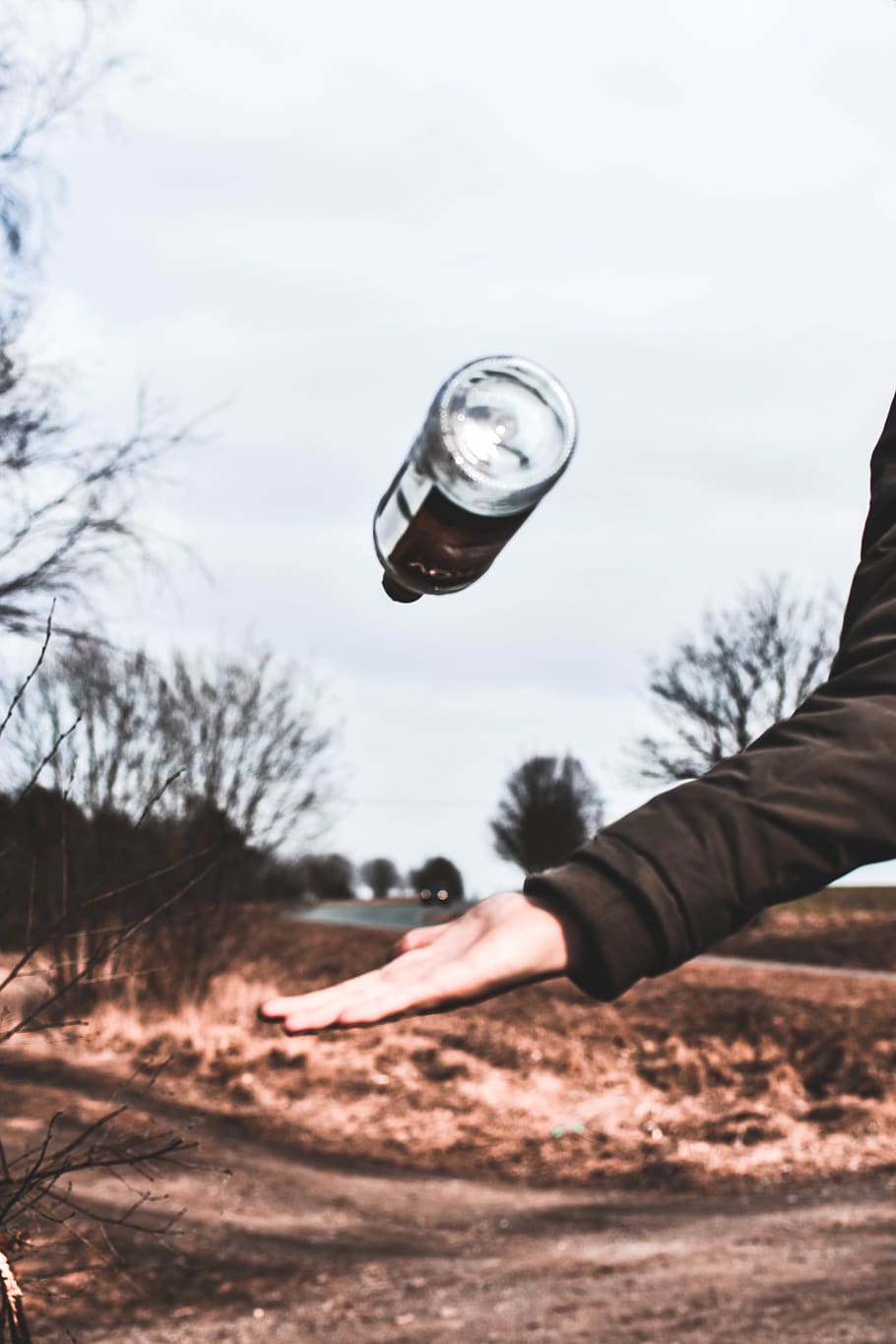 czechia, levitation, one person, sky, real people, nature, tree HD wallpaper