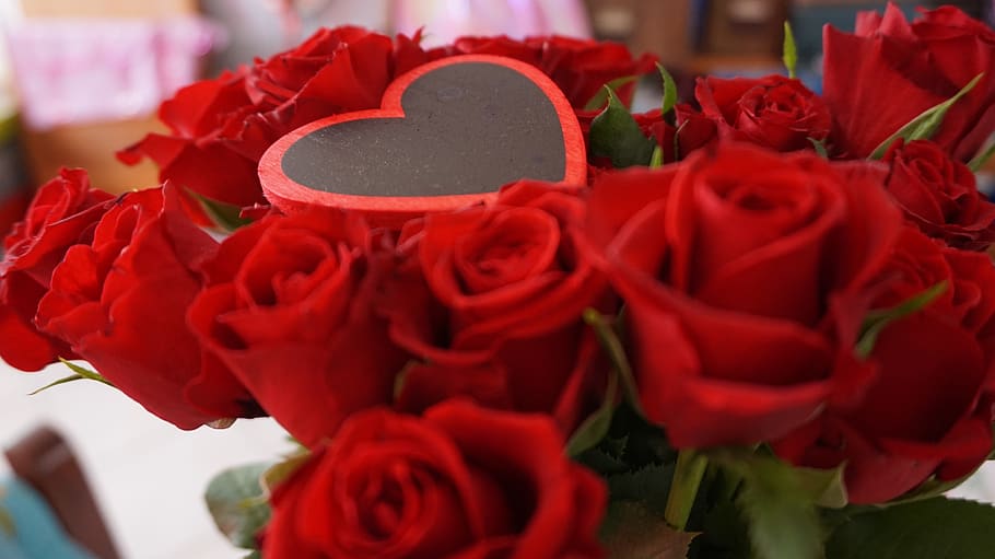 flower, heart, love, spring, flowers, romantic, pink, bouquet HD wallpaper