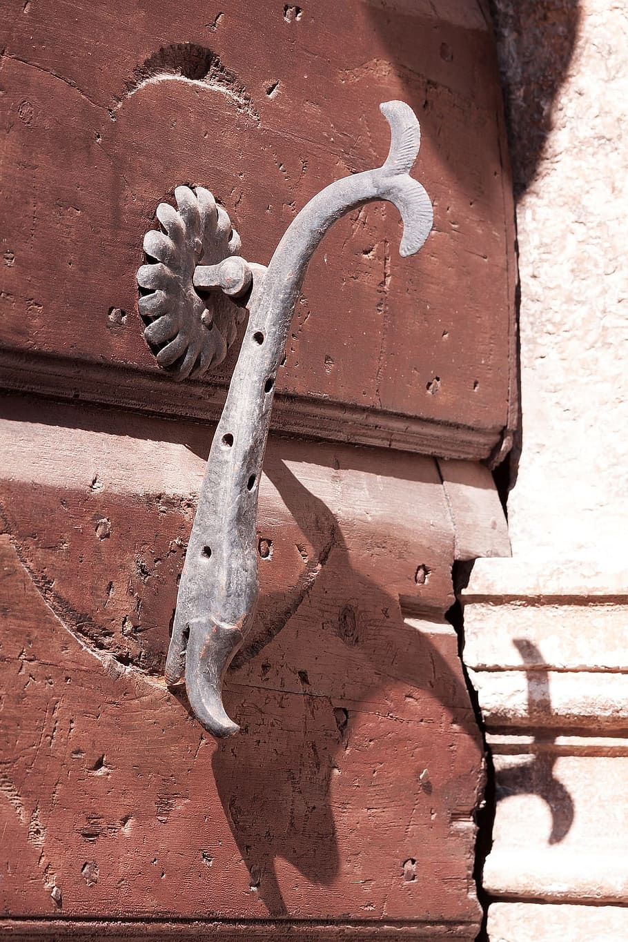 door, knocker, metal, object, metallic, rust, no people, wall - building feature HD wallpaper