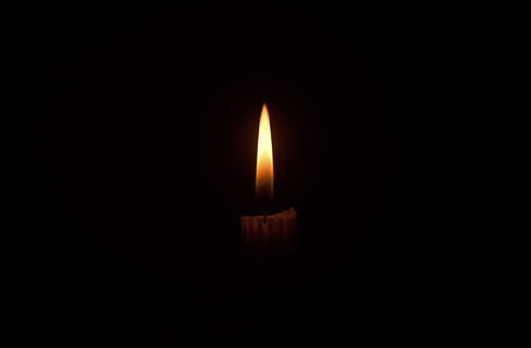 fire, candle, darkness, light, lit, wax, melt, flame, burning HD wallpaper