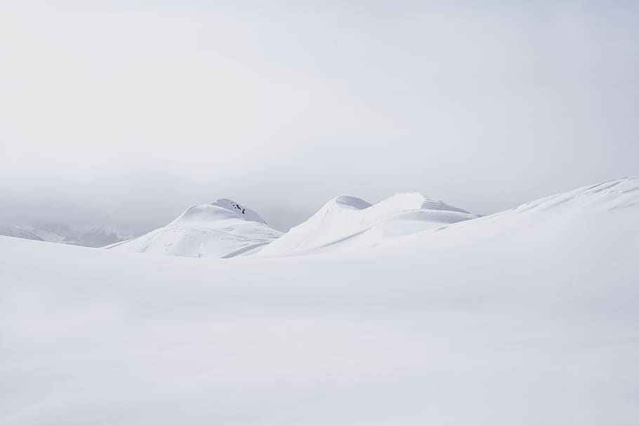snow covered mountains, winter, cold temperature, beauty in nature HD wallpaper