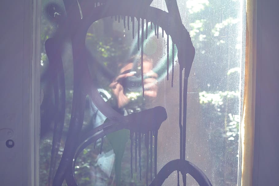 sunlight, window, underwater, snapshot, one person, glass - material HD wallpaper