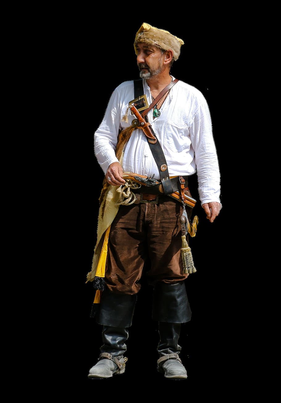 landsknecht, human, activity, dress, villager, black background HD wallpaper