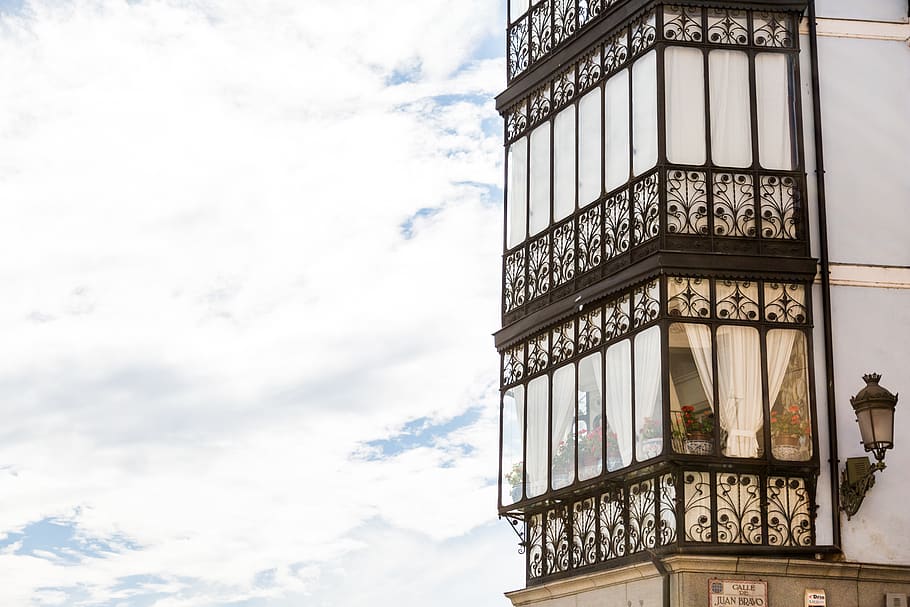 sky, room, balcony, spain, old, cloud - sky, built structure HD wallpaper