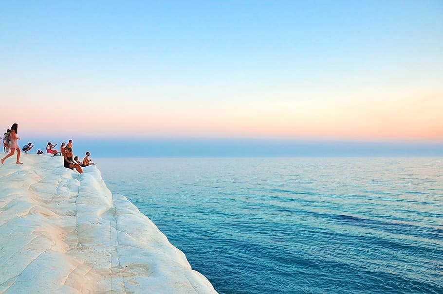 coast, cliff, ocean, white, sea, landscape, nature, travel HD wallpaper