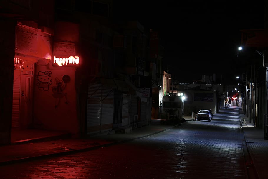 iran, isfahan, dark, night, happy, loneliness, obscurity, lights HD wallpaper