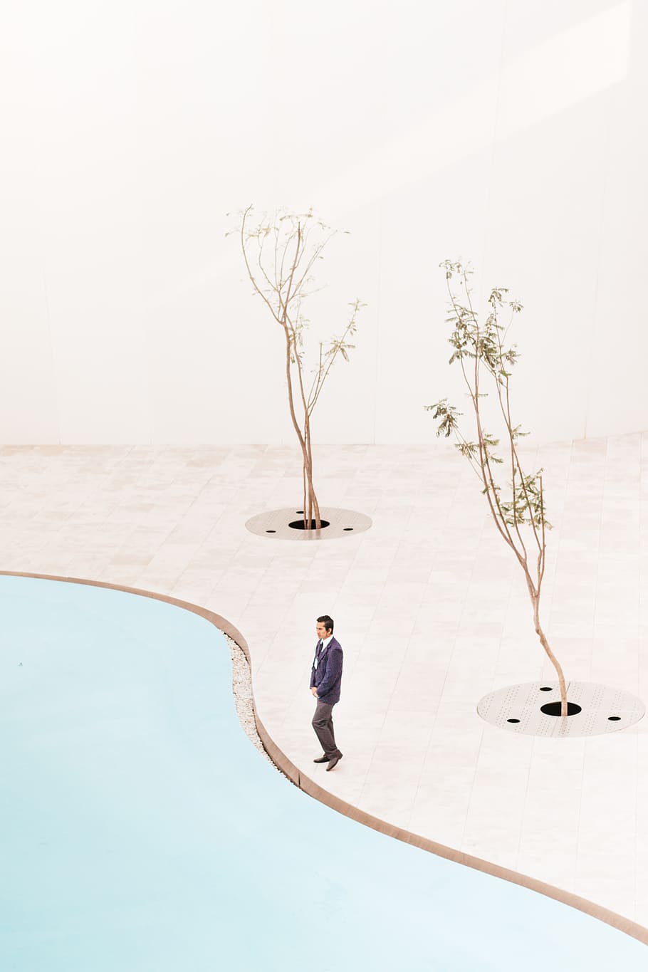 people, man, standing, alone, tree, plant, nature, full length HD wallpaper