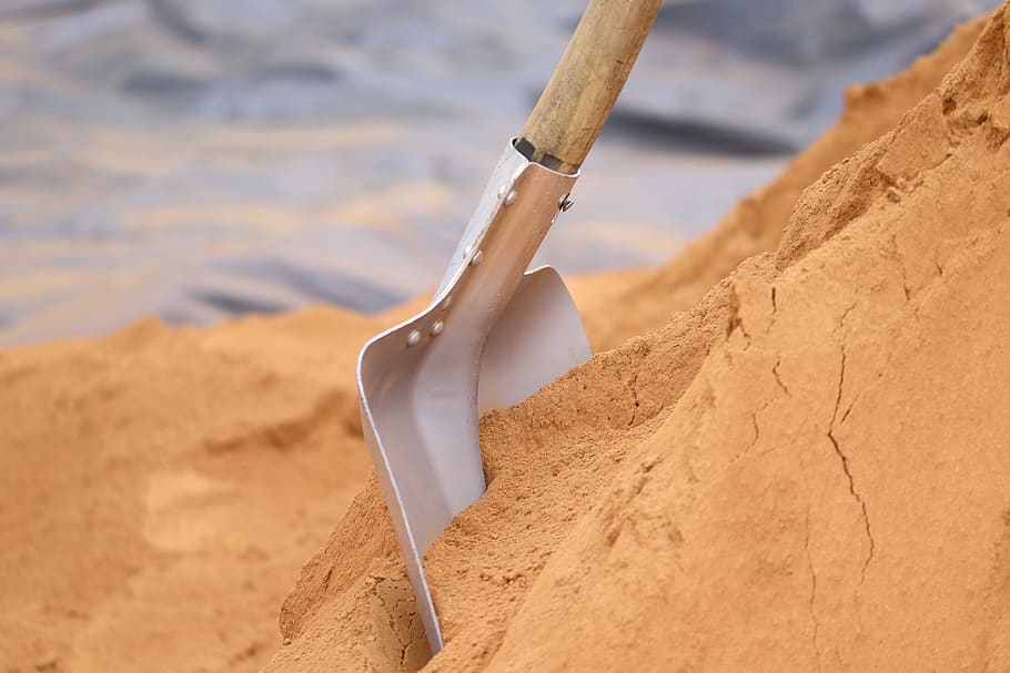 blade, sand, break, tool, spade, ground breaking ceremony, style HD wallpaper