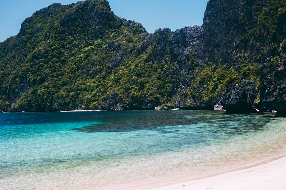 philippines, el nido, sand, ocean, swimming, quiet, beach, summer, HD wallpaper