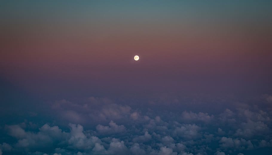 norway, sky, cloud - sky, moon, beauty in nature, scenics - nature HD wallpaper