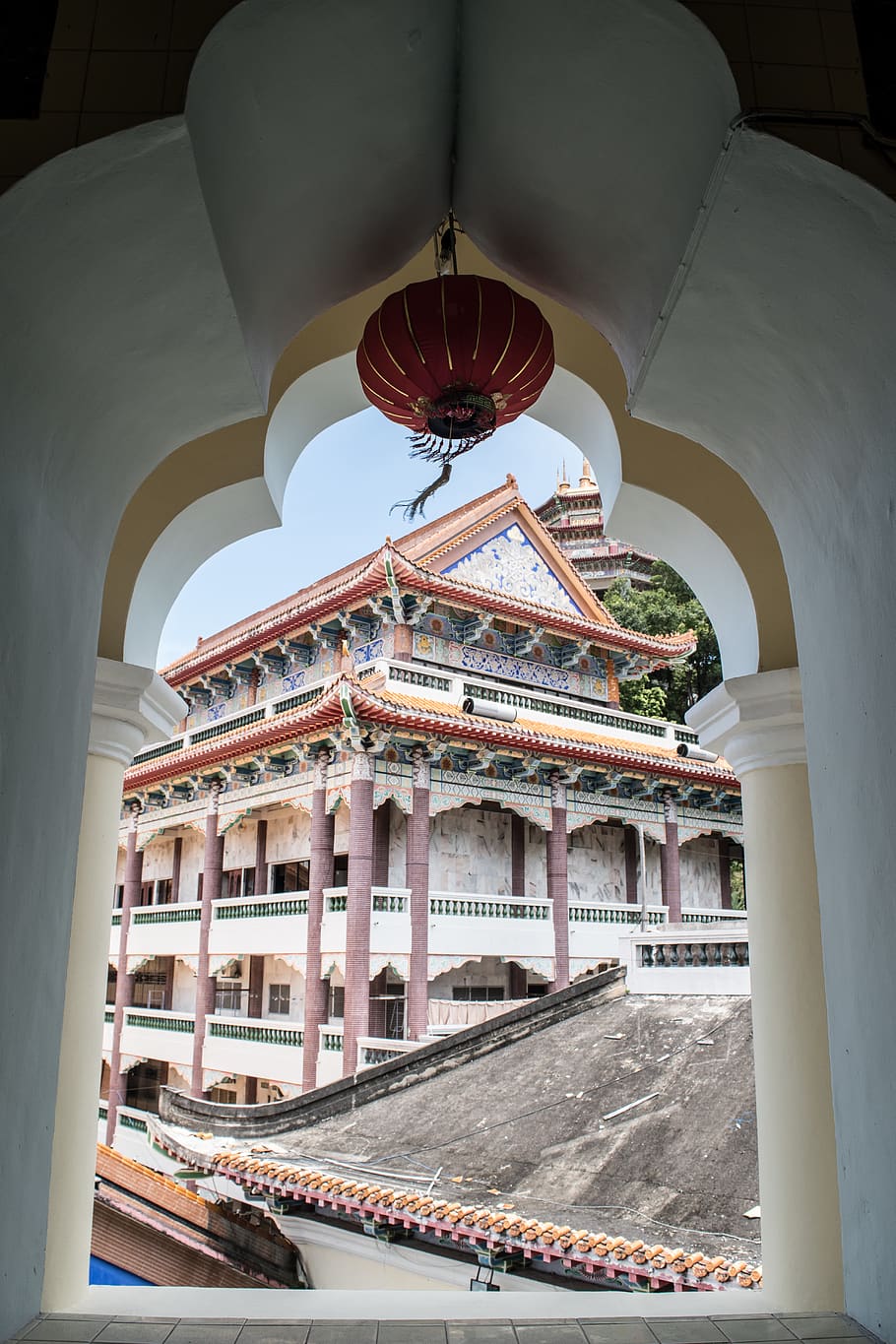 malaysia, kek lok si temple, air itam, colours, chinese, window, HD wallpaper