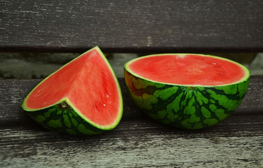 watermelon, fresh, sliced, fruit, food, sweet, nature, ripe HD wallpaper