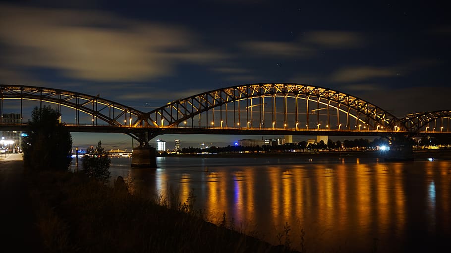bridge, river, waters, city, architecture, cologne, germany HD wallpaper